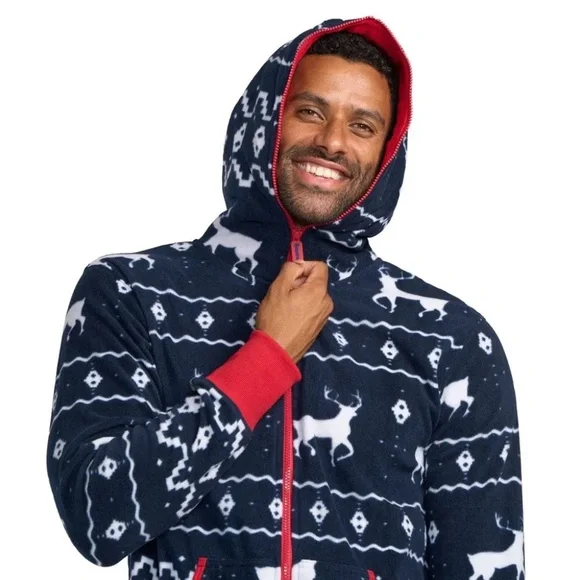 NWT Tipsy Elves Blue Fair Isle Jumpsuit - Picture 3 of 9